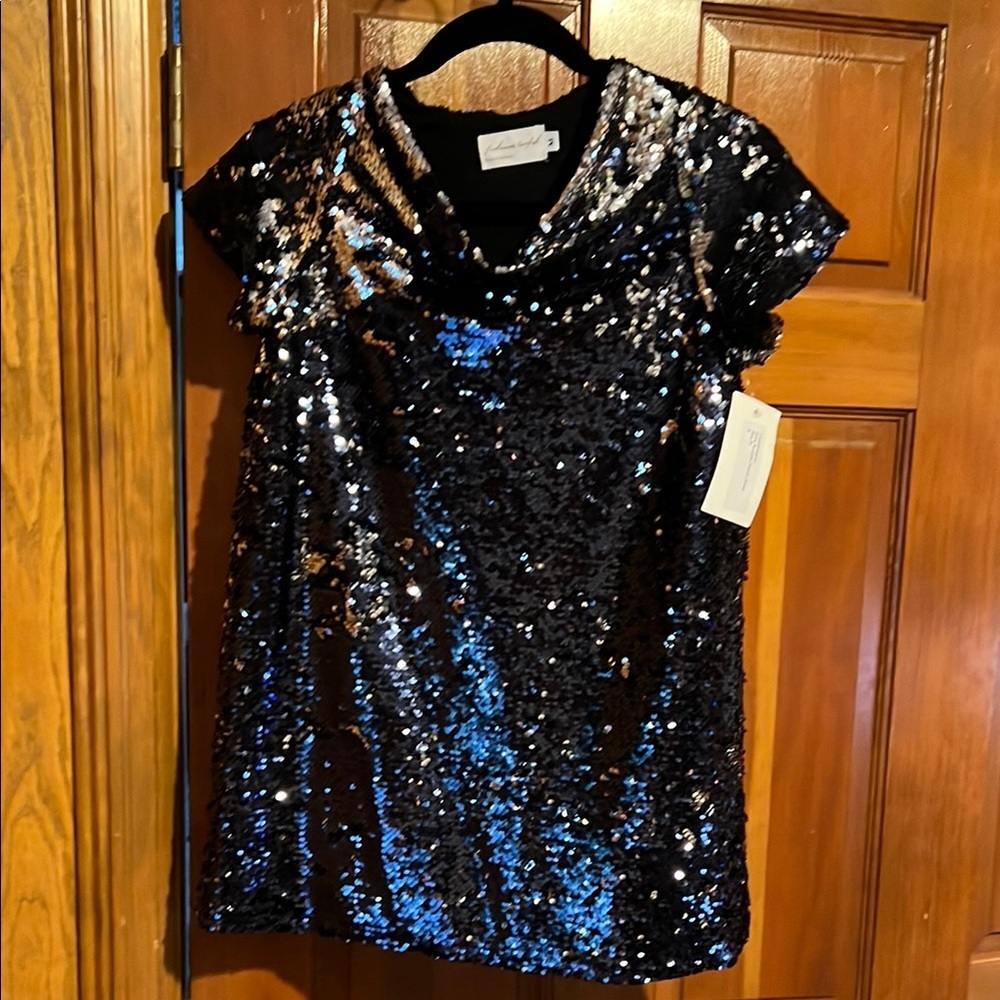 NWT Elegant Black Sequin Sparkle Formal Girls Dress by FiveLoaves TwoFish
